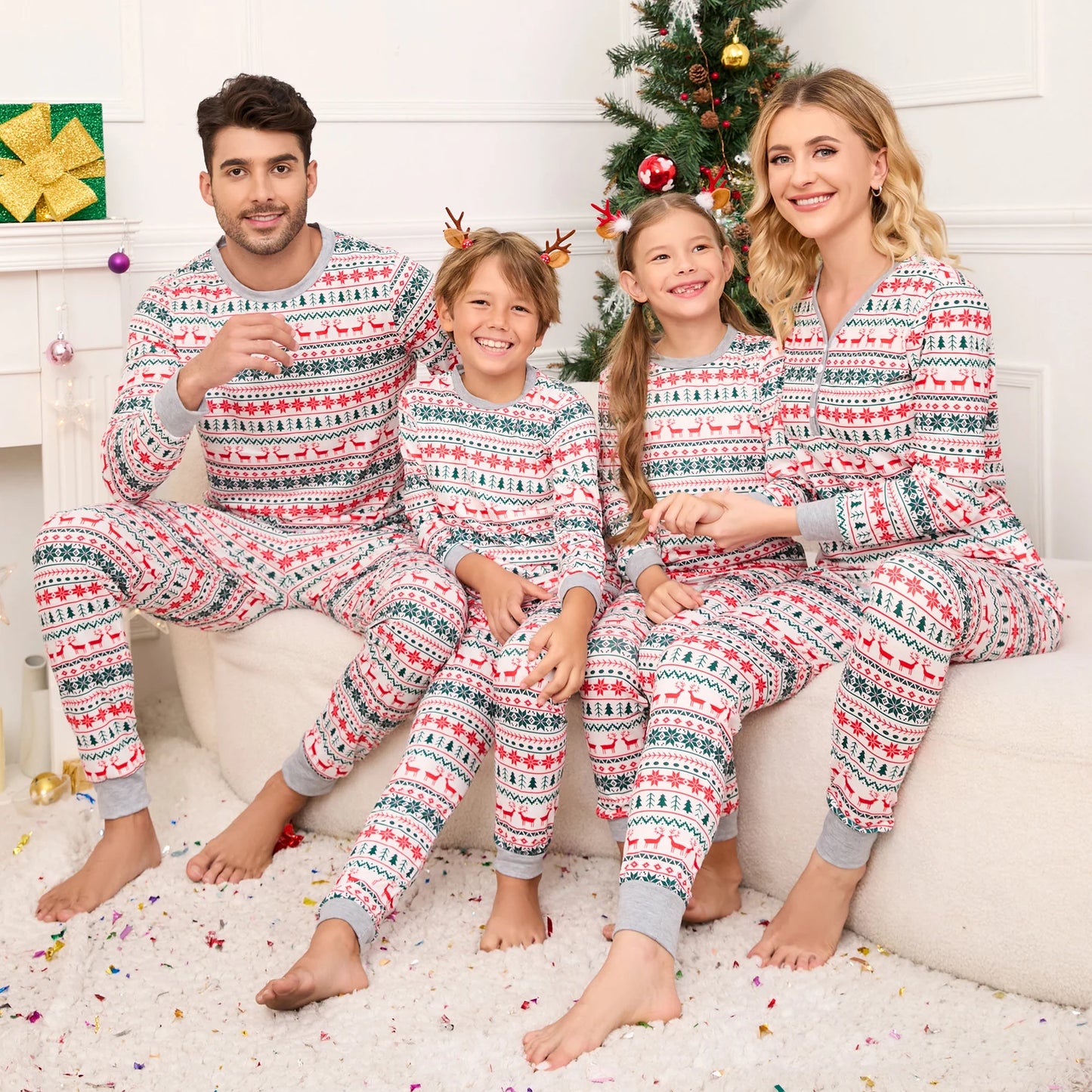 Finihen Matching Family Christmas Pajamas Women's Pajamas Tree